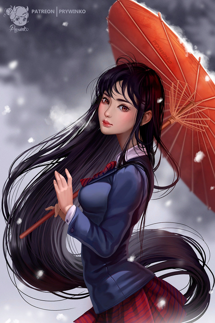 Komi in the snow - Komi-san wa comyushou desu, , Anime art, Anime, Manga, Shouko komi