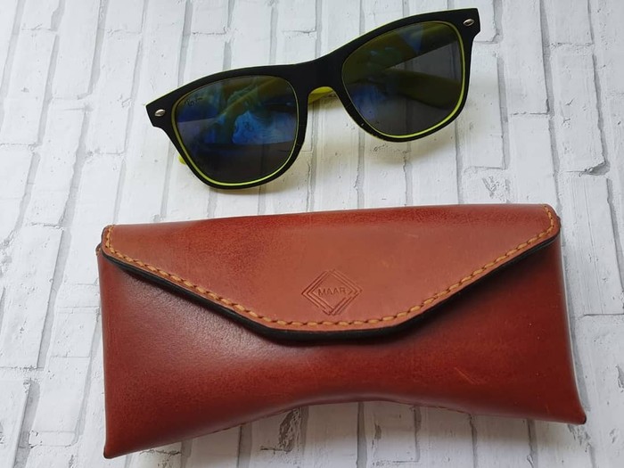 Case for glasses. - My, Handmade, Natural leather, glasses case, Leather products, Leather, Longpost