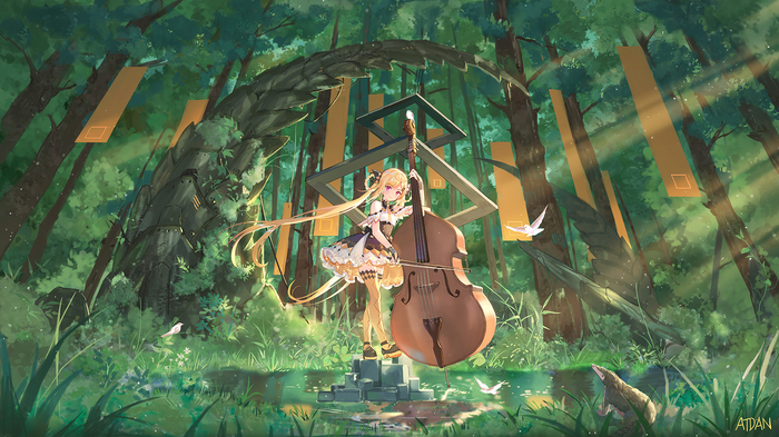 Forest Anime Art, Original Character, , , Vocaloid, , Atdan