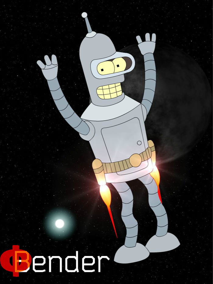 Today in space - My, Bender, Futurama, , Robot Fedor