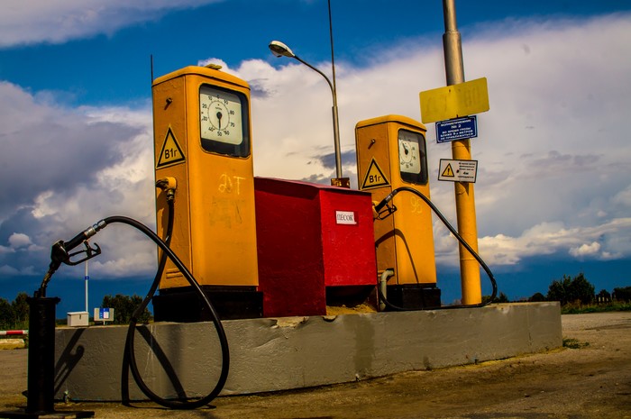 Gas station Gazprom - My, Gas station, Gazprom, Summer, Retro