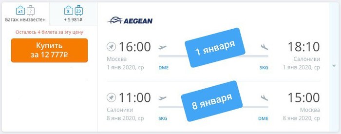 There are direct tickets to Greece clearly for the January holidays. For 12.5 thousand rubles without capturing working days - My, New Year, Travel planning, Greece, Thessaloniki