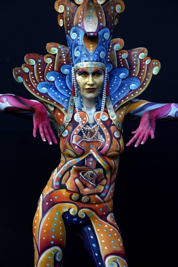 INTERNATIONAL BODY ART FESTIVAL IN SOUTH KOREA. - South Korea, The festival, Bodypainting, Longpost, Girls, Models, NSFW