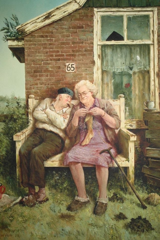 Художник Marius van Dokkum - Арт, Рисунок, Подборка, Пожилые, Marius Van Dokkum, Длиннопост