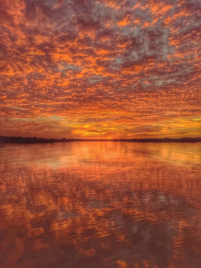 Sunset on the lake - Lake, Sunset, Sky, Clouds, Reflection, Water, The photo, Nature