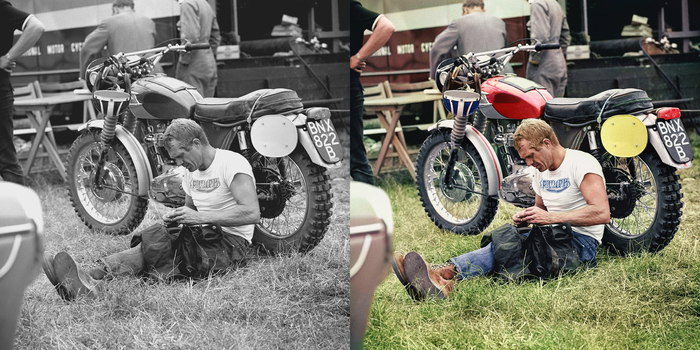 My coloration - My, Colorization, Steve McQueen, Race