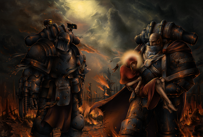 Discovery of Cyrene Valantion - Adeptus Astartes, Warhammer 40k, Космодесант, Wh Art