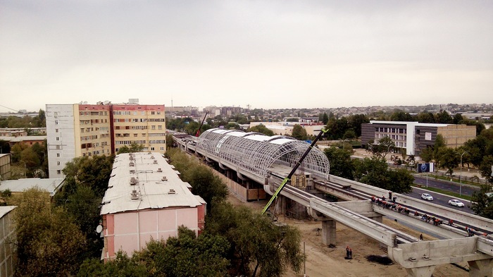 Photo: construction of an elevated circular metro line in Tashkent - Metro, Tashkent, Uzbekistan, Longpost