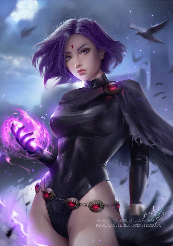 Raven DC - NSFW, Deviantart, Drawing, Art, DC, Teen titans, Raven, Blondynkitezgraja, Dc comics