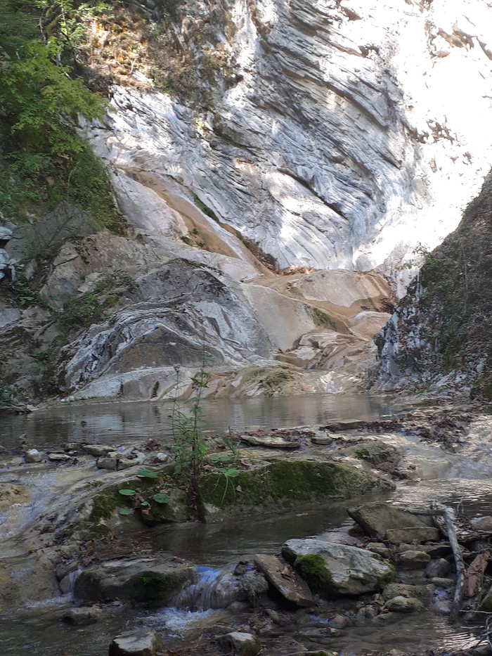 Waterfall Angel Wing - Waterfall, My, Longpost, The mountains