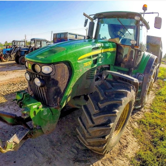 John Deere 7830 - Моё, Трактор, Сельхозтехника, Сельское хозяйство, Фотография, GoPRO