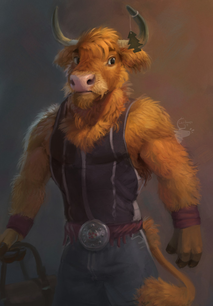 Bull - Furry, Furry art, Furry Cow, Bull, Highland, Cariboops