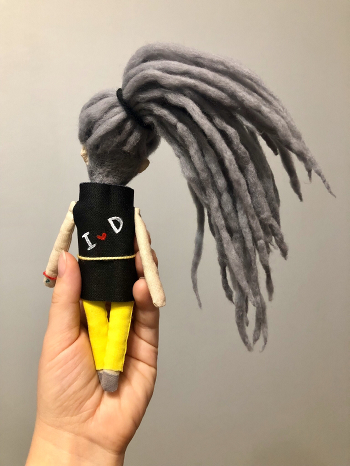 Куколка - дредлок Текстильная кукла, Ручная работа, Арт, Авторская игрушка, Дреды, Растаман, Растафарианство, Длиннопост