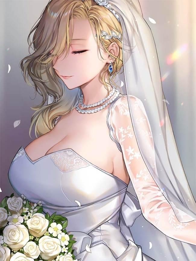 Hood - Azur lane, Hms Hood, Sugoi dekai, Wedding Dress, Anime art, Anime, Art