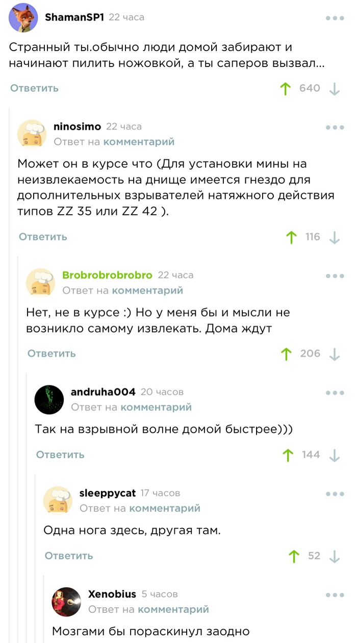 Осторожно! - Комментарии на Пикабу, Комментарии, Скриншот, Мины, Юмор, Поговорки, Пословицы и поговорки