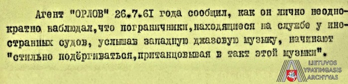 Reports of the agent Orlov. - Agent, 1961, Border guards, Lithuanian SSR, Report