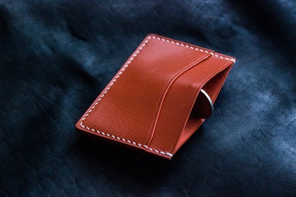 Compact cardholder - My, Leather, Handmade, Cardholder