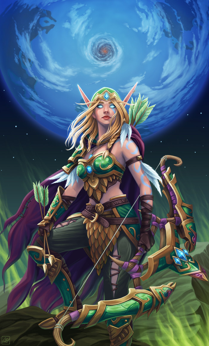 Lady Sun - Warcraft, World of warcraft, Elves, High Elf, Archers, Rangers, Pathfinder, Art