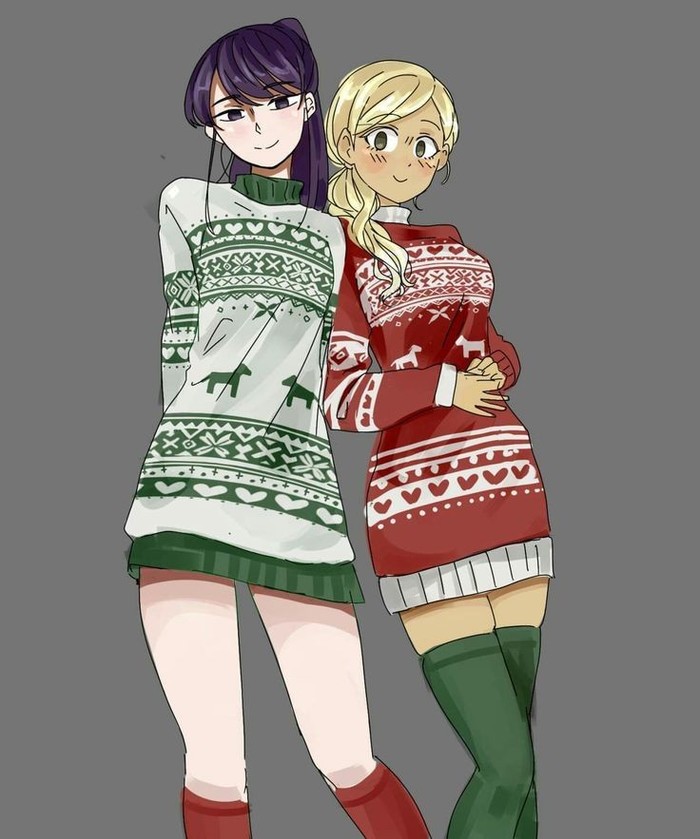 in sweaters - Komi-san wa comyushou desu, Anime art, Anime, Shouko komi