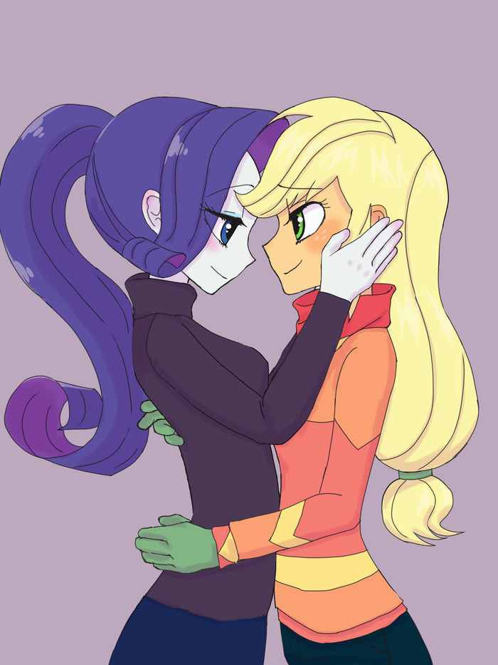 raridgek - My little pony, Equestria girls, MLP Lesbian, Shipping, Rarity, Applejack, Haibaratomoe