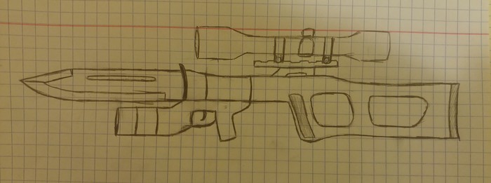 Тактический нож с прикладом, оптическим прицелом и подствольным гранатомётом