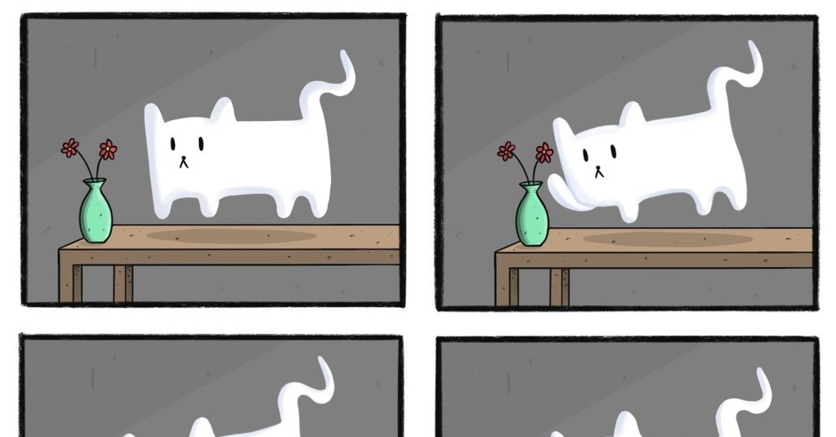 Кот призрак картина