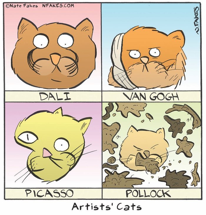 Cats are artists. - Nate Fakes, Comics, cat