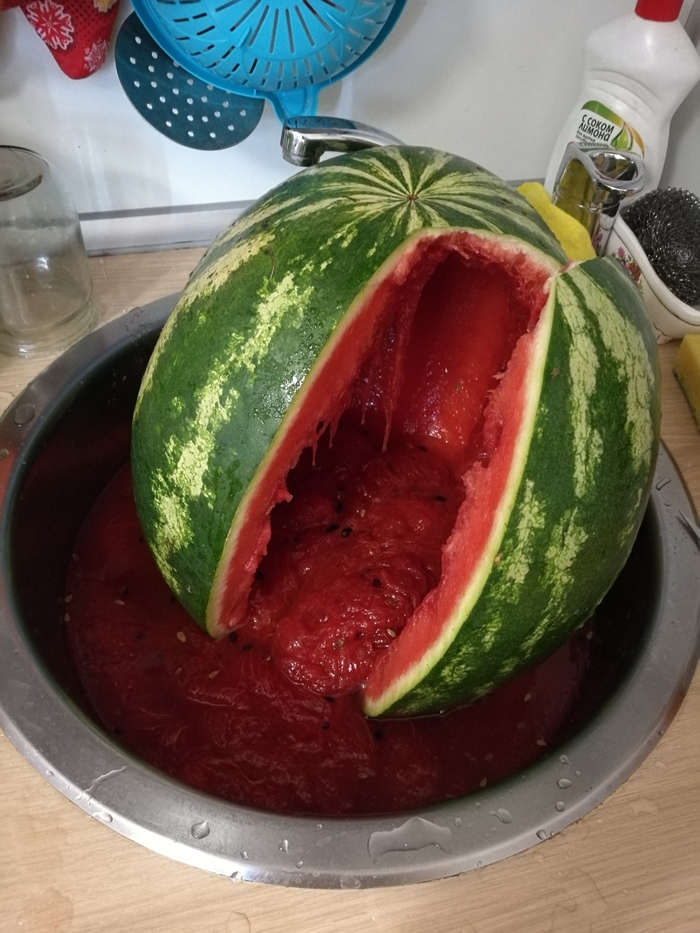 Wrong watermelon! - My, Watermelon, Hunger, Dinner, Fail, Bad luck, Longpost