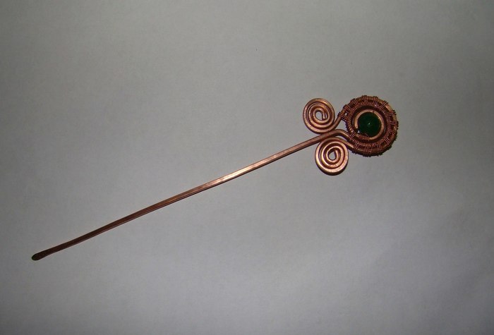 Jewelry in wire wrap technique. Hair pins. - My, Needlework without process, Wire wrap, Hairpins, Handmade, With your own hands, Longpost