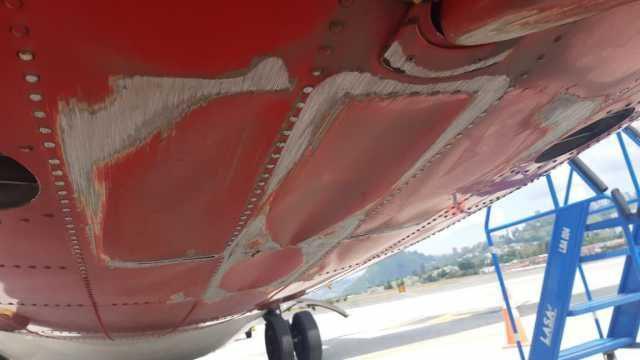 ass scratched - Aviation, Colombia, Landing, Incident, Atr-72, Video