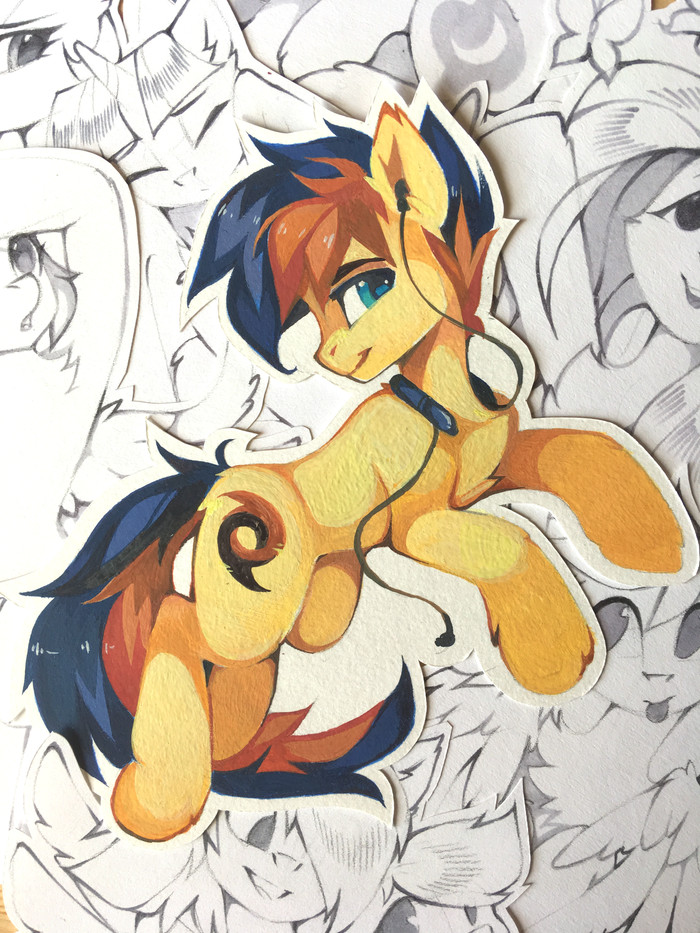 Sticker - My little pony, Original character, Art, Traditional art, Share Dast