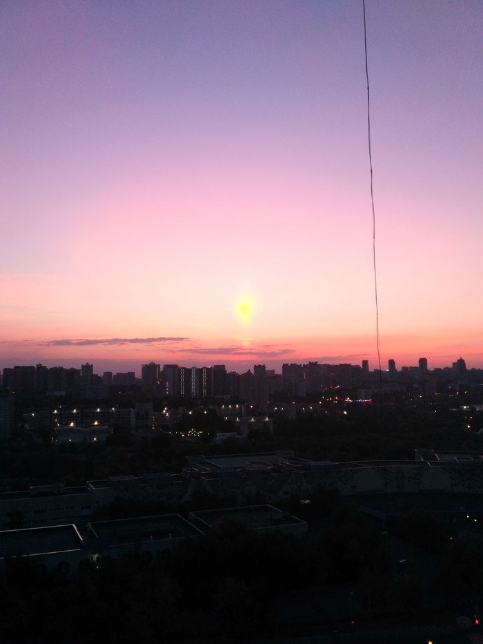 Halo (?) in Moscow - My, Moscow, The sun, , Halo