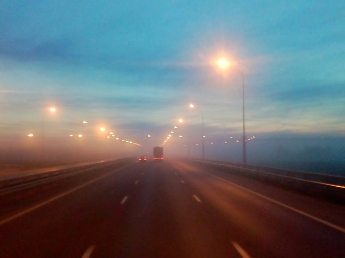 Morning, bypass road Ufa - My, Mobile phones, Friday tag is mine, Fresh