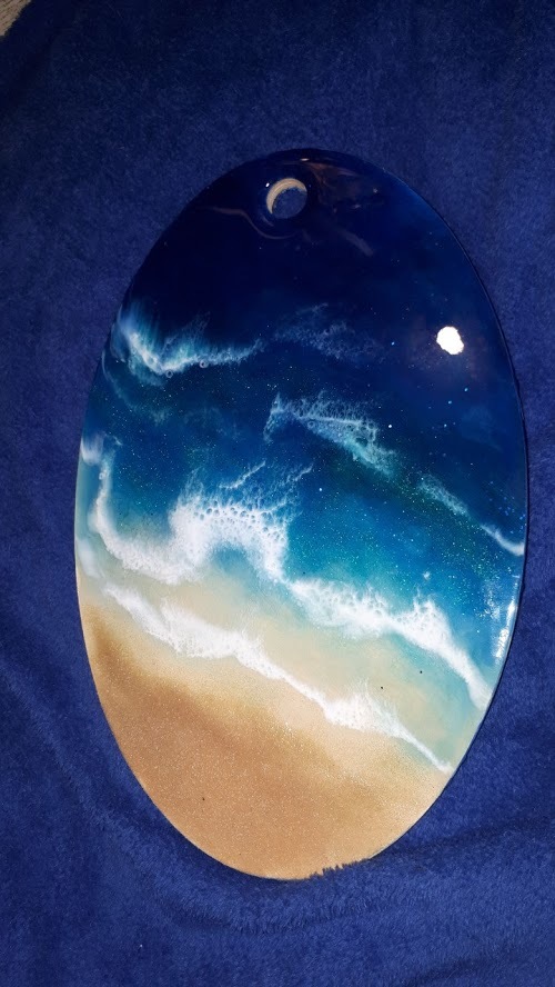 Sea to go - My, Sea, Needlework, Epoxy resin, Longpost