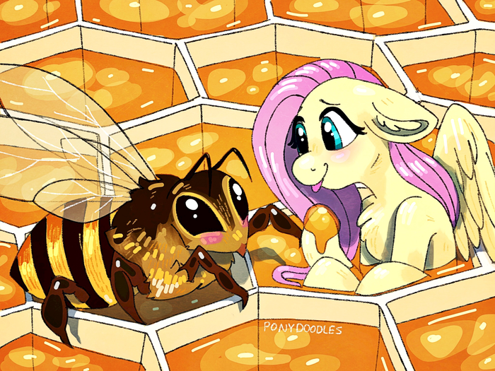 Flutters honey collecting My Little Pony, Fluttershy, , ̸, Incendiaryboobs
