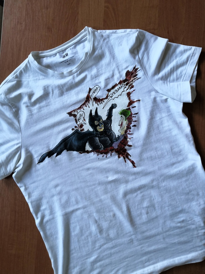 Yakubatman - My, Drawing, Painting on fabric, Video, Longpost