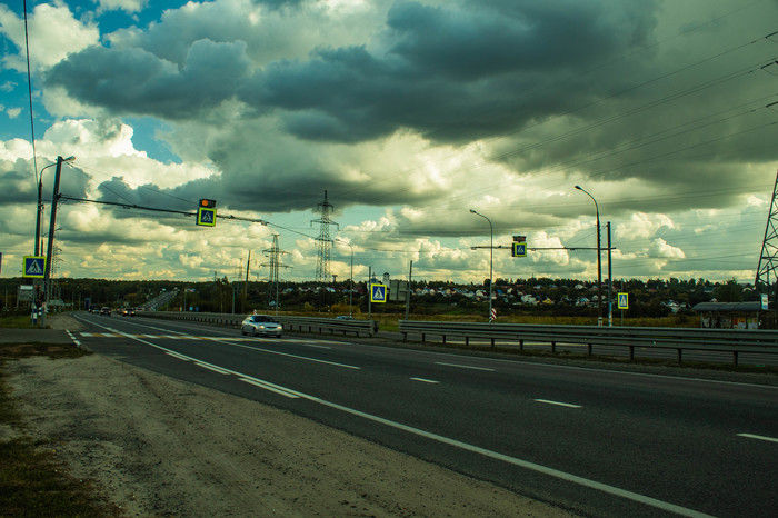 По дороге за облаками (часть2) Начинающий фотограф, Дорога, Облака, Canon 4000d