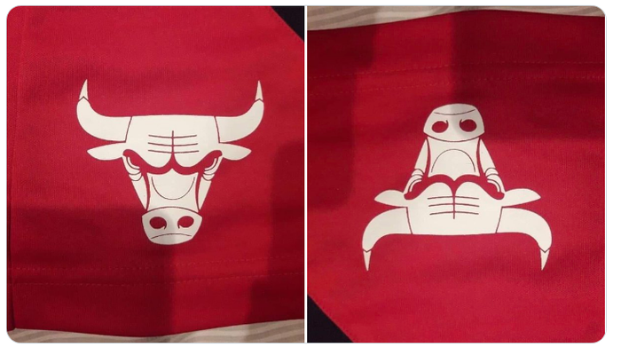 Если перевернуть эмблему Chicago Bulls, то можно увидеть, как робот жарит краба