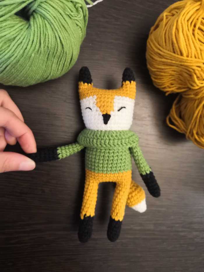 cozy fox - My, Amigurumi, Longpost, Needlework with process, Fox