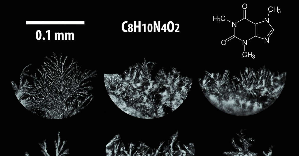 Кофеин фото кристаллов
