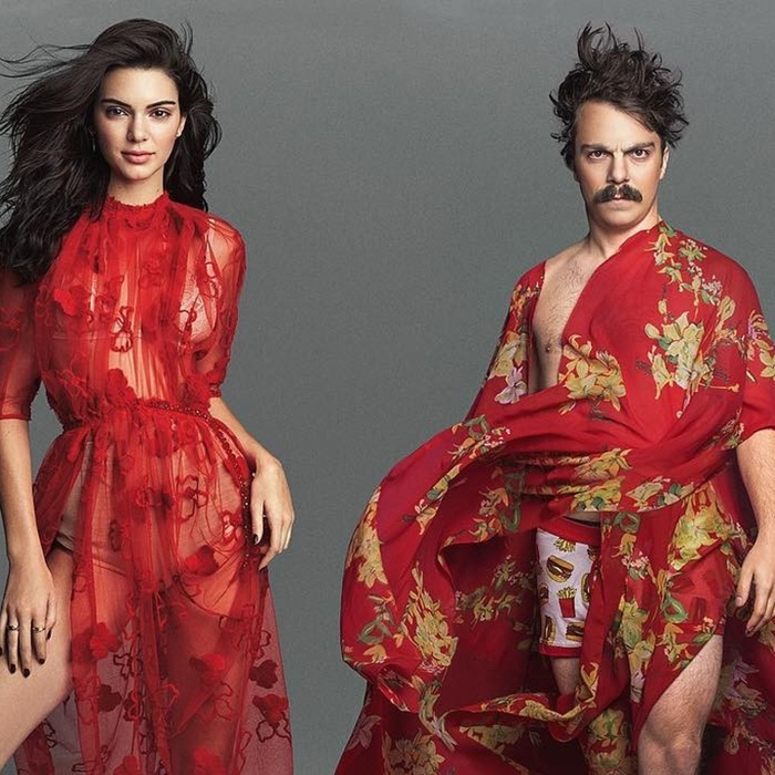 Does anyone know why Kendall Jenner photoshopped herself onto this dude? - Photoshop master, Photoshop, Supermodel, Kardashians, Longpost, Kendall Jenner