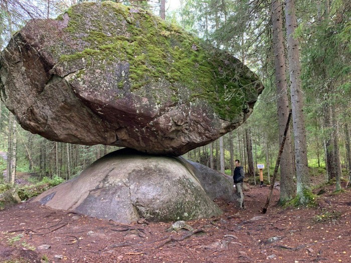 natural balance - ice Age, Forest, A rock, Equilibrium, Finland, Wonders of nature