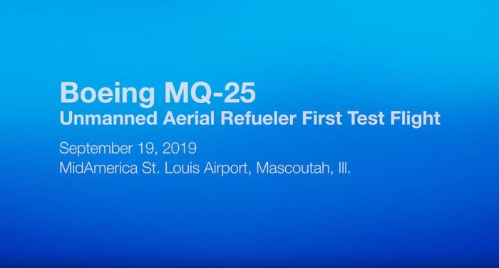 The first flight of the MQ-25 unmanned aerial tanker - Aviation, Boeing, , The first flight, Flight tests, Drone, Video, Boeing