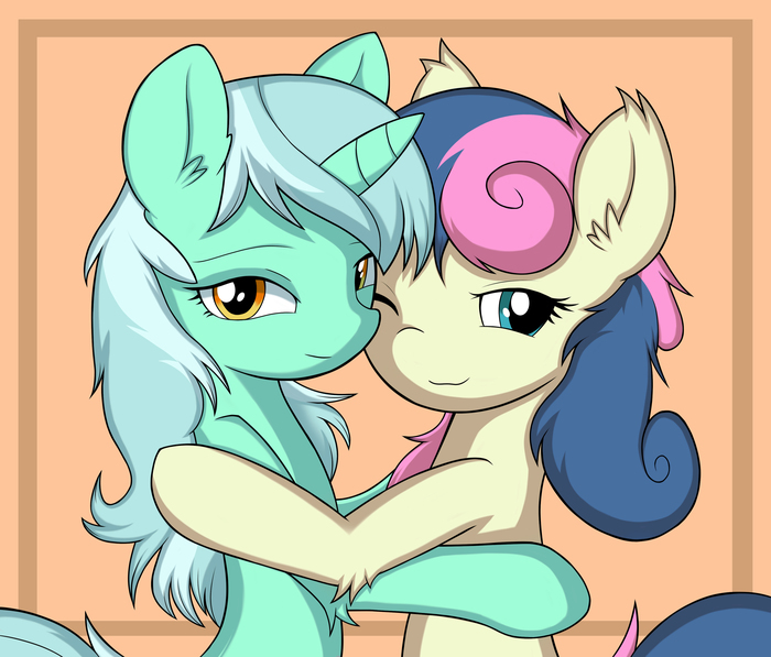     My Little Pony, Ponyart, Bon Bon, Lyra Heartstrings, MLP Lesbian, 