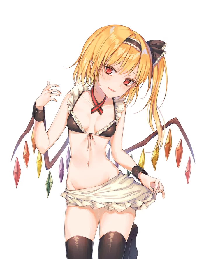 Flandre Scarlet - NSFW, Touhou, Anime Art, Аниме, Flandre Scarlet, Cha chya