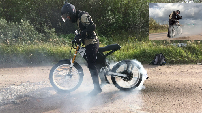 Ebike Burnout. ������ ���������������� 7000�� ����� ������ � ��� ��������.