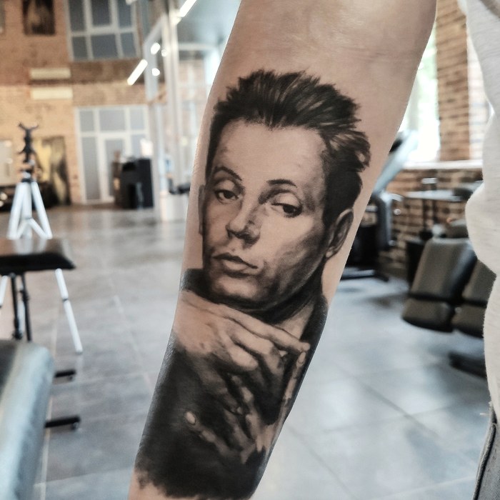 Egon Schiele. - My, Tattoo, Realism, Portrait, Egon Schiele