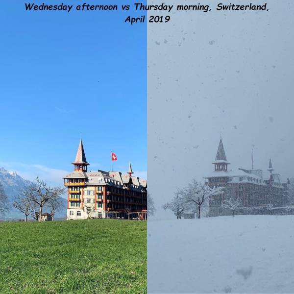 A few hours difference - Weather, Suddenly, What's the difference, Switzerland, The photo