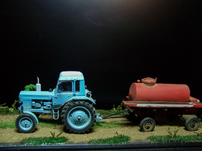 MTZ-80 - My, MTZ, 1:43, Tractor, Diorama, MTZ 80, Longpost