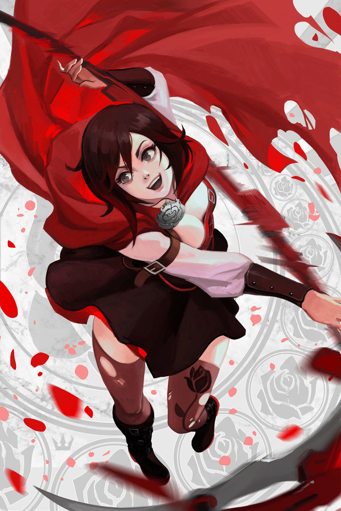 Talented Huntress - RWBY, Ruby rose, Anime art, Not anime, Art, Serials, Nick Silva